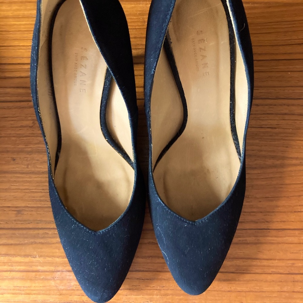 Sezane “Django” Courts- Black Suede